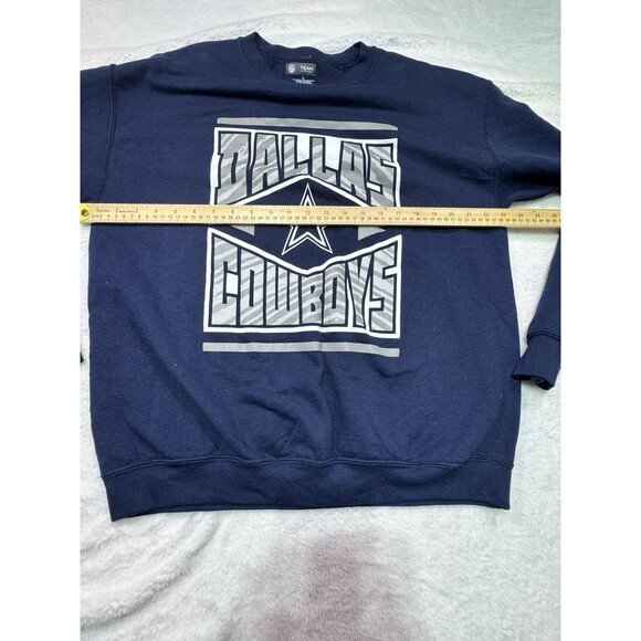 Official NFL Team Apparel Men's NFL Dallas Cowboys Pullover Sweatshirt Navy Larg - Picture 7 of 9